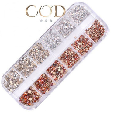 Mix Strass Cristal/Oro/Opal
