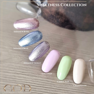 Nuancier fait avec le Gel couleur Chamallow