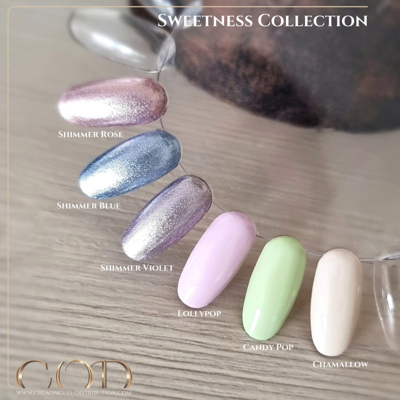 Nuancier fait avec le Gel couleur Chamallow