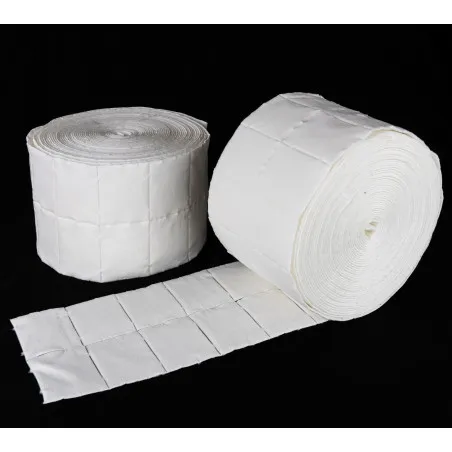 2 rouleaux de carrés de coton en cellulose
