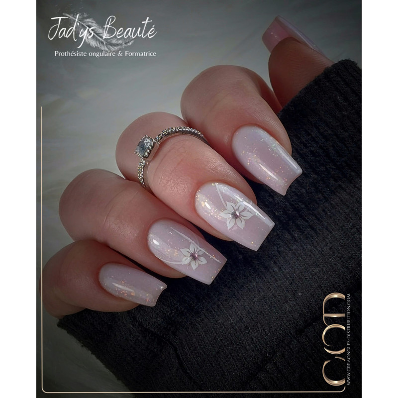 Square fait avec le Rubber Flakes Pastel Violet