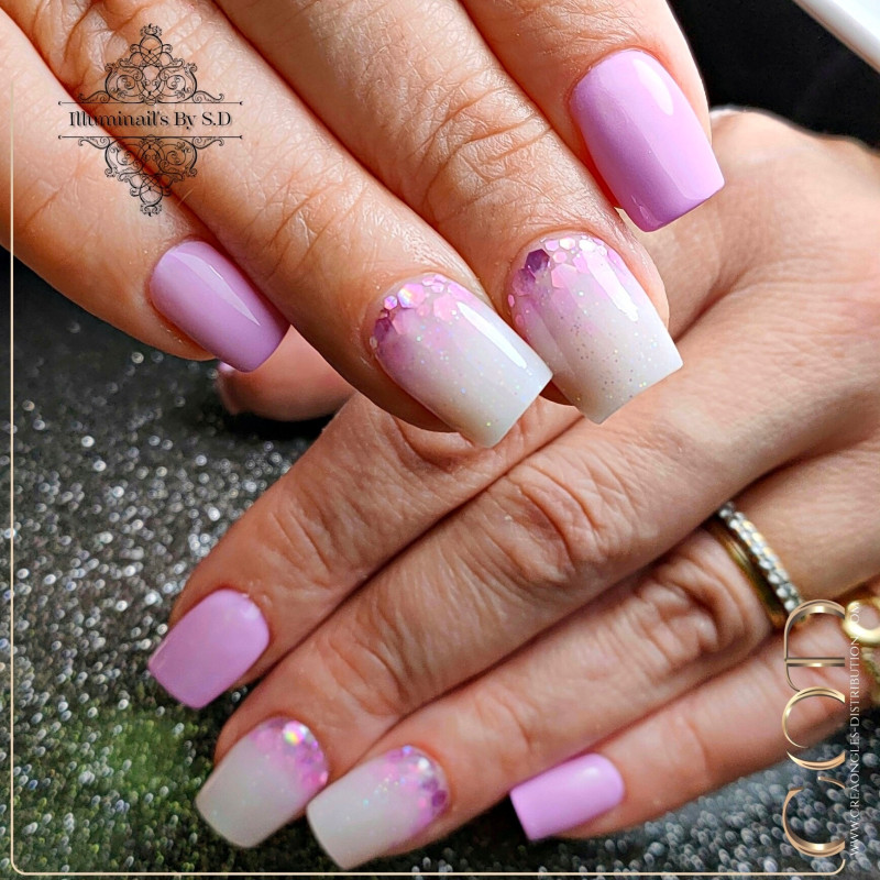 Square court fait avec le Mix Purple Pink