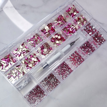Caja Luxury Strass Rosa