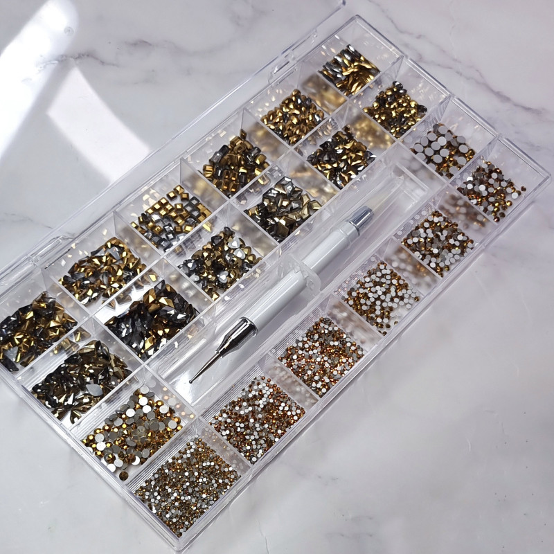 Box Luxury Strass Gold