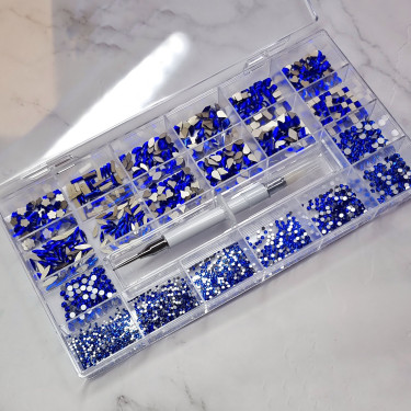 Caja Luxury Strass Azul...