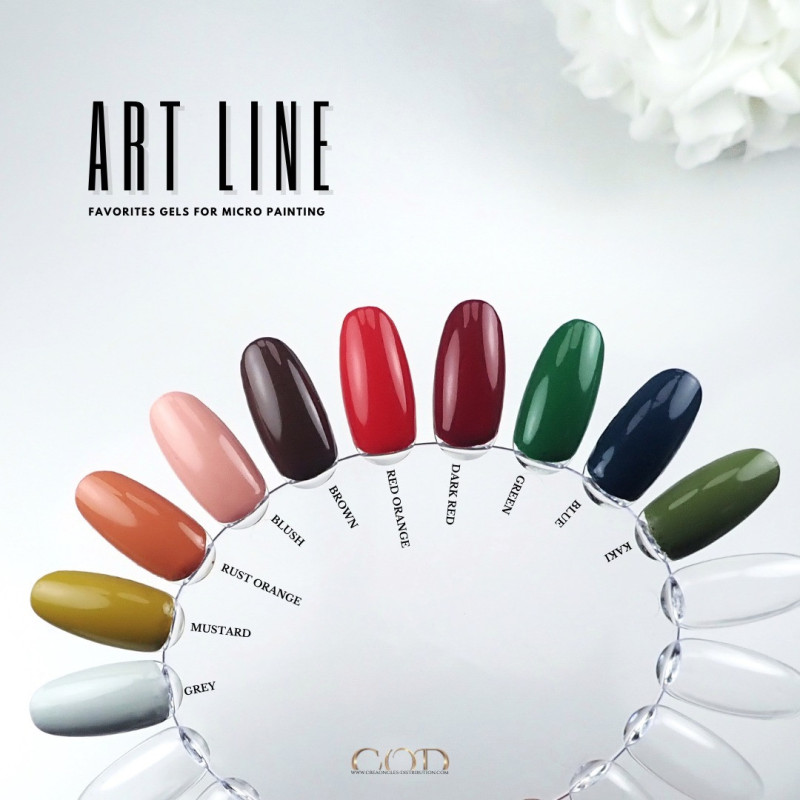Nuancier fait avec le Art Line Red Orange