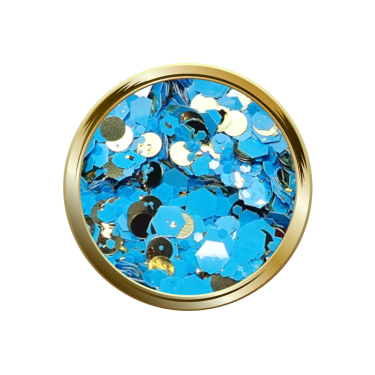 Mezclar hoja dorada y azul