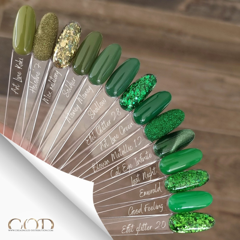 Nuancier avec les Glitter Metallic 12