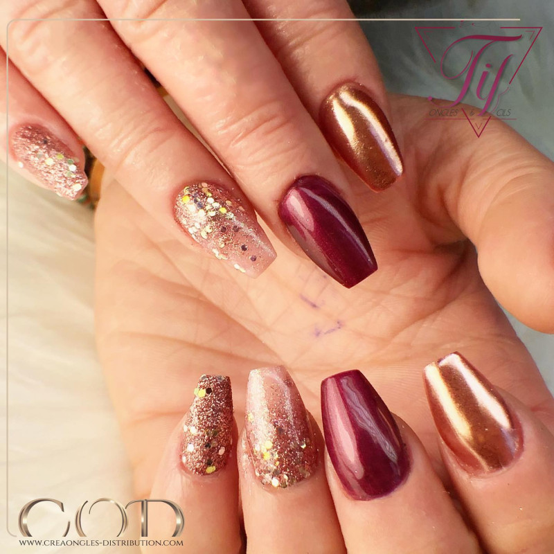 Ballerina fait avec le Glitter Shine Pink Old