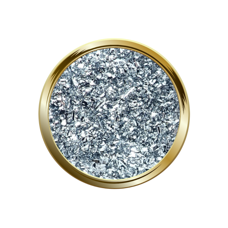 Couleur fait avec les Pigment Flakes Argent 