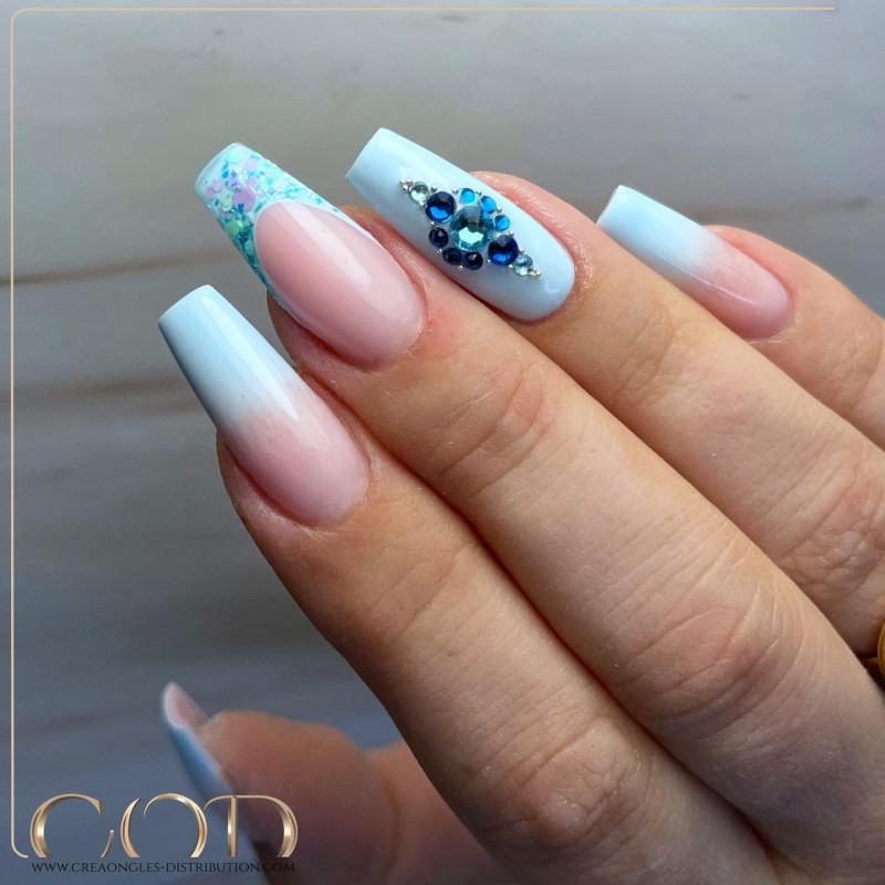 Square long avec le Mix Pastel Blue