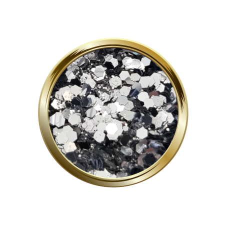 Pot d'Effet Glitter 02 argent métallique