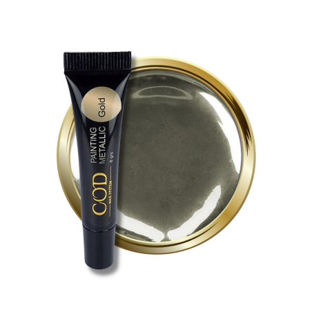 Tubes et pastille de Painting Line Metallic Gold
