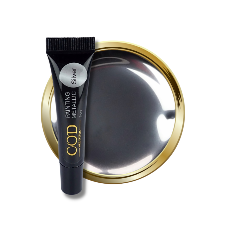 Tubes et pastille de Painting Line Metallic Silver