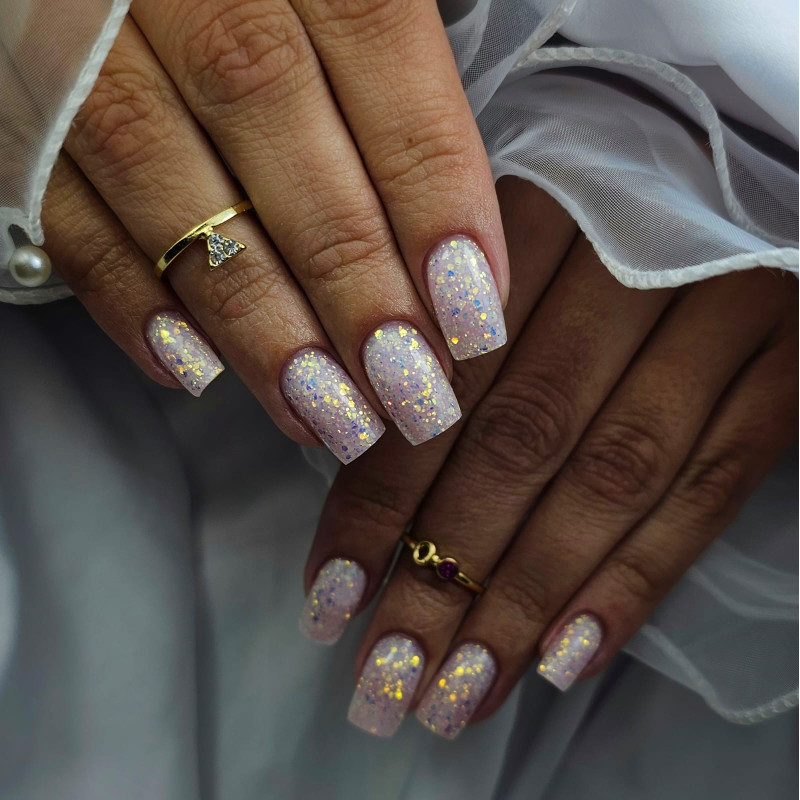 Square fait avec le Shimmer Pastel Rose