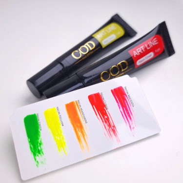Plaquette fait avec l'Art Line Neon Corail