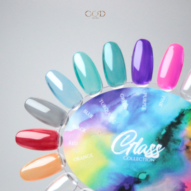 Nuancier fait avec le My color Glass Purple