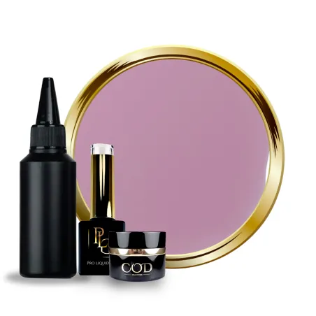 Flacon, pot, recharge et pastille de Pro Liquid Gel Amber Pink