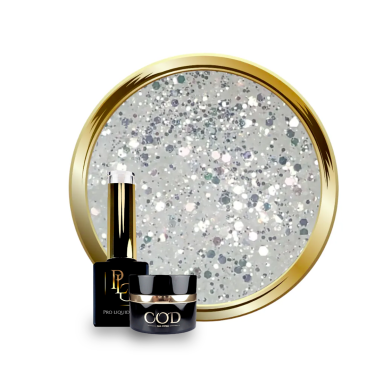 Flacon, pot et pastille du Pro Liquid Gel Shimmer Sparkling