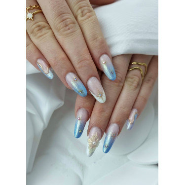 Pose d'ongles fait avec le My color Celestial Pearl
