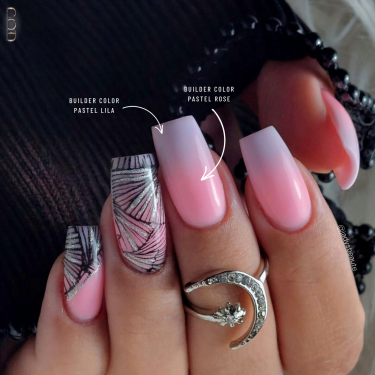 Pose ongles en babycolor avec les Builder Pastel Lila et Pastel Rose