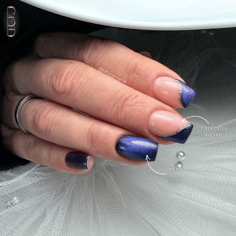 Pose coffin avec le Fiber Cover Natural et le My Color Alcyone