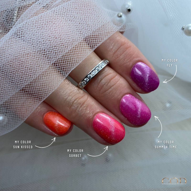 Pose ongles multicolores Rainbow collection