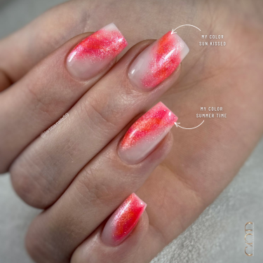 Pose d'ongles avec vsp summer time - Rainbow Collection