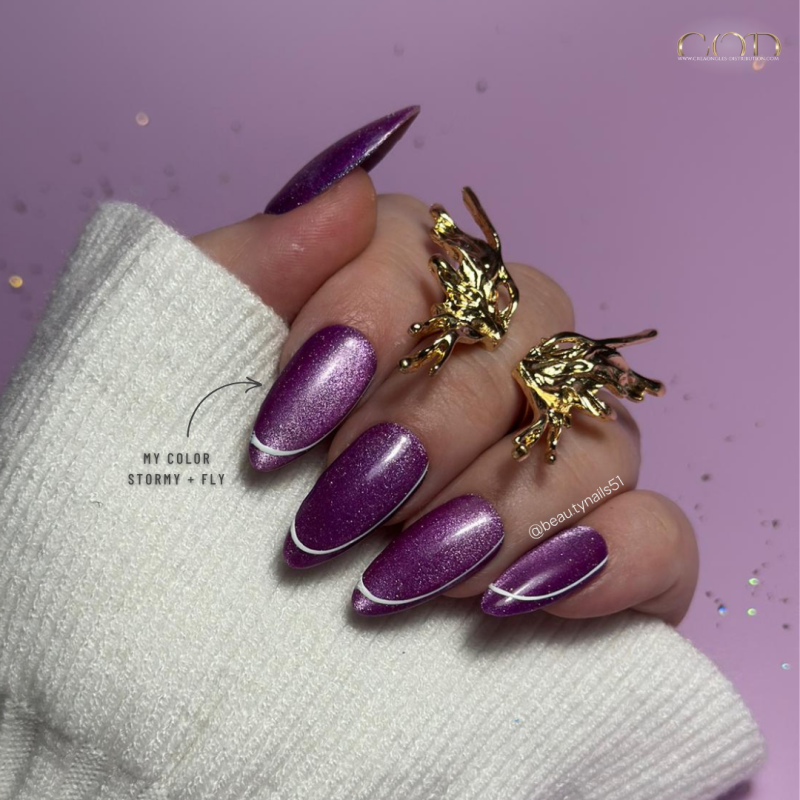 Pose d'ongles avec le vsp Stormy de la Rainbow Collection