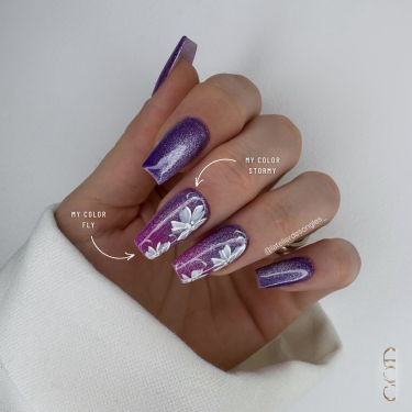 Pose d'ongles avec le vsp Stormy de la Rainbow Collection
