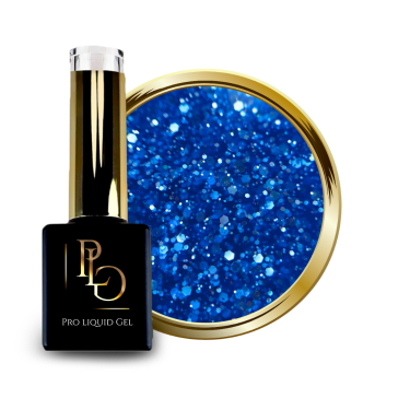 Flacon et pastille Pro Liquid Gel Shimmer Neon Blue