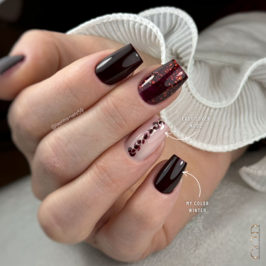 Pose coffin courte avec le My Color Winter, Obsession et le Easy Cover Nude