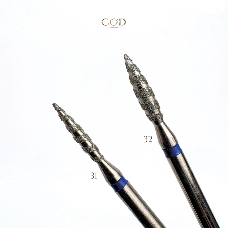 Comparatif de taille dont l'Embout diamant N°32