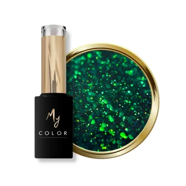 vernis semi permanent vert émeraude pailleté