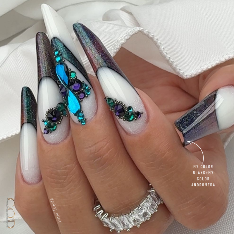 Pose amande russe en reverse et double reverse avec le my color andromeda