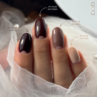 Pose ovale avec le My Color Winter, Septembre, Elegance et Wild Land