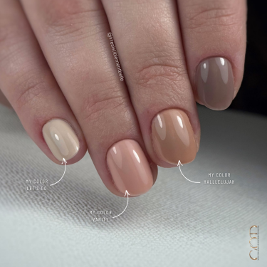 Pose courte avec le My Color Hallelujah, Vanity et Let's Go