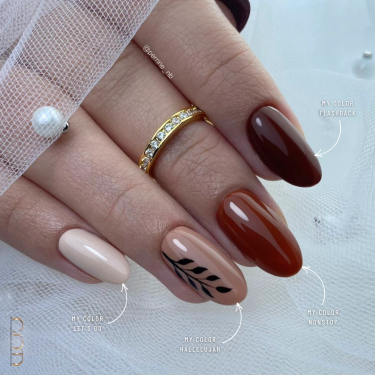 Pose en amandes avec le My Color Hallelujah, Let's Go, Nonstop et Flashback