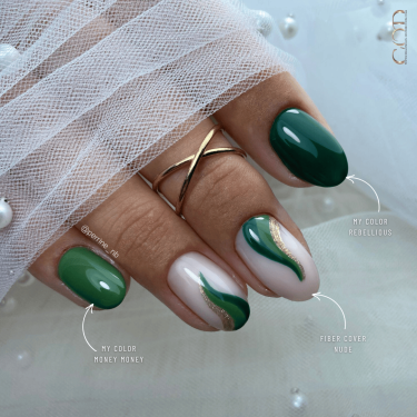 Pose amandes avec le My Color Rebellious et Money Money et le Fiber Cover Nude