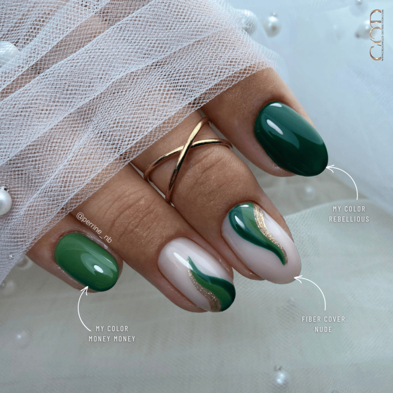 Pose amandes avec le My Color Rebellious et Money Money et le Fiber Cover Nude