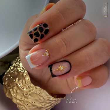 ongles carré court en gel