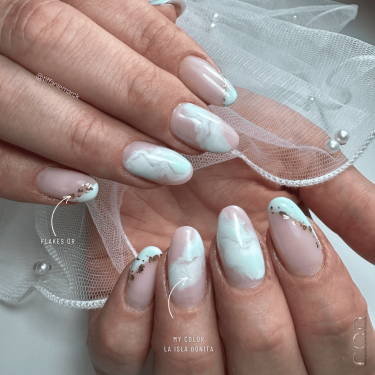 nail art marbré