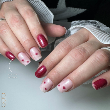 pose d'ongles saint valentin