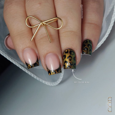 pose d'ongles léopard