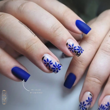 Pose d'ongle carré et nail art avec le vsp Mystérious Night