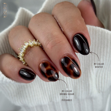 Pose avec le My Color Winter et le Brown Sugar et Elegance en effet tortoise