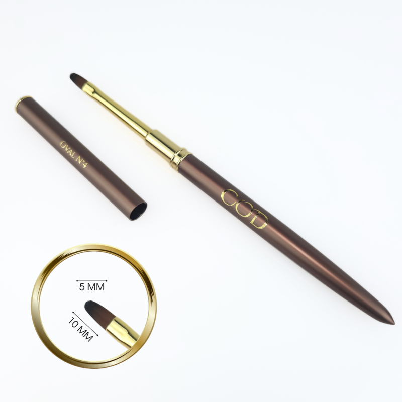 Pinceau Oval N°4 en entier + zoom sur pointe