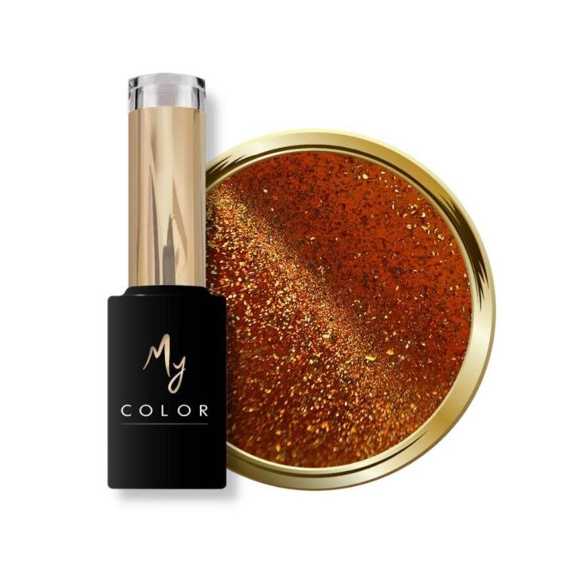 Flacon et pastille de My Color Cat Eye Caramel