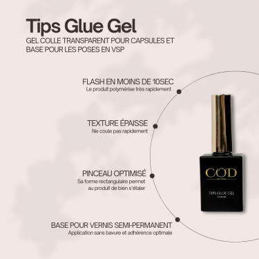 Caractéristiques techniques de la tips glue gel