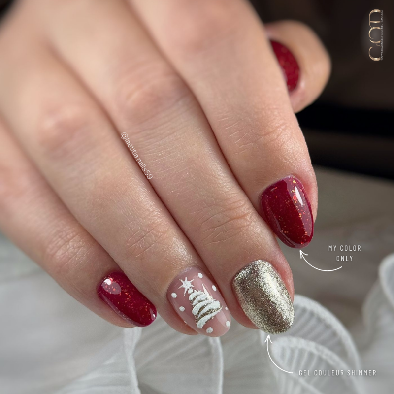 Pose ovale avec le My Color Only et le gel couleur Shimmer